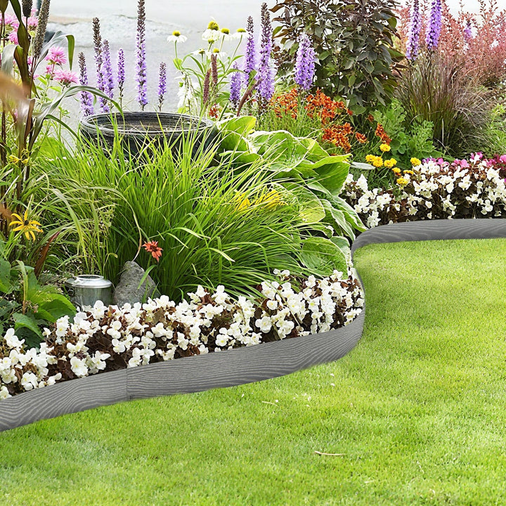 Giantex Galvanized Metal Landscape Edging 6 Packs 20FT Heavy-Duty Hammer-in Edging Border