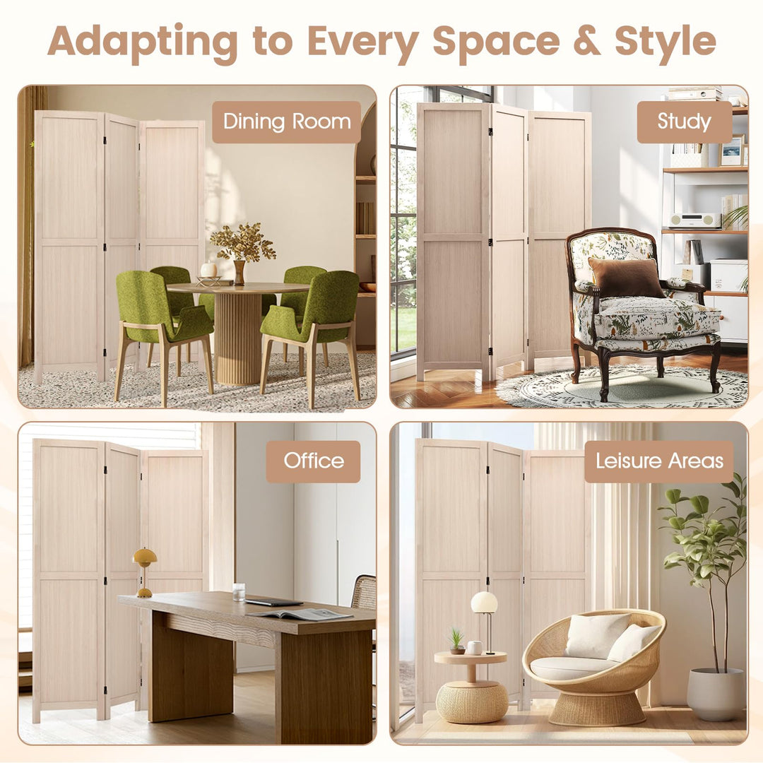 Giantex 3 Panel Folding Room Divider 67" Tall