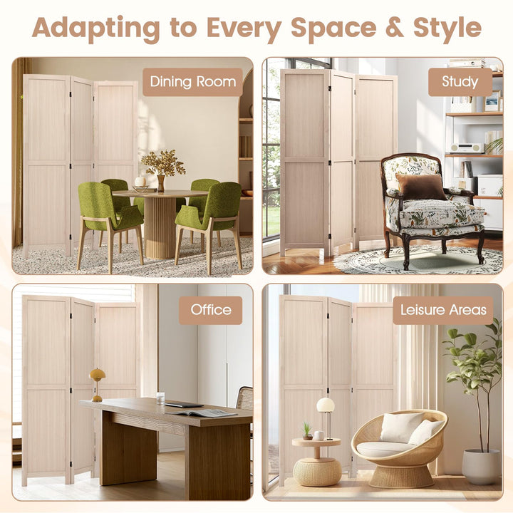 Giantex 3 Panel Folding Room Divider 67" Tall