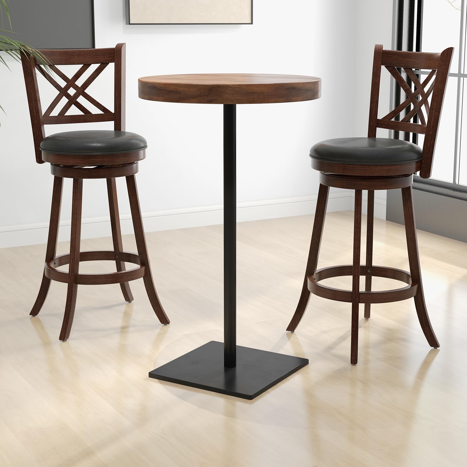 360° Swivel Barstools Set of 2 - Giantex