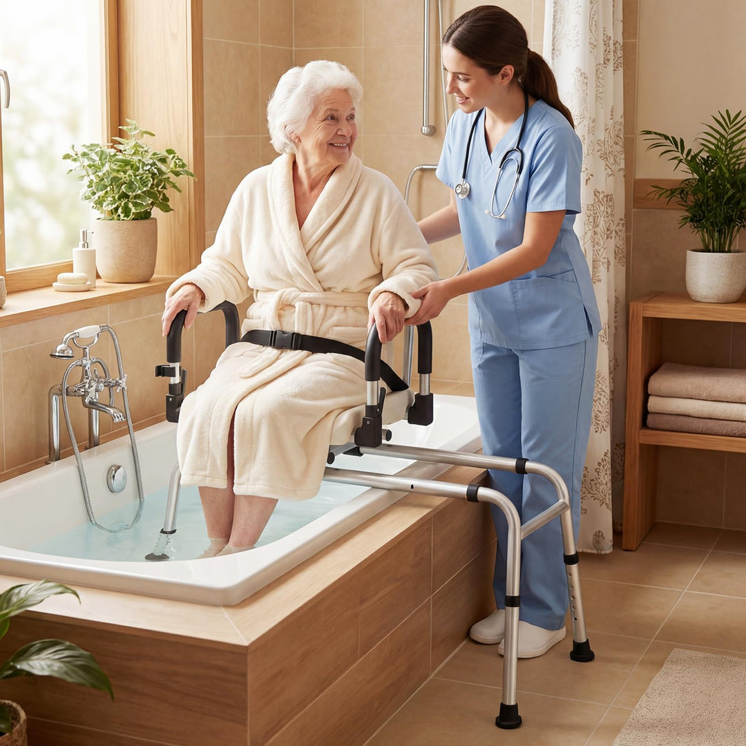 Giantex Sliding Shower Chair with Swivel Seat