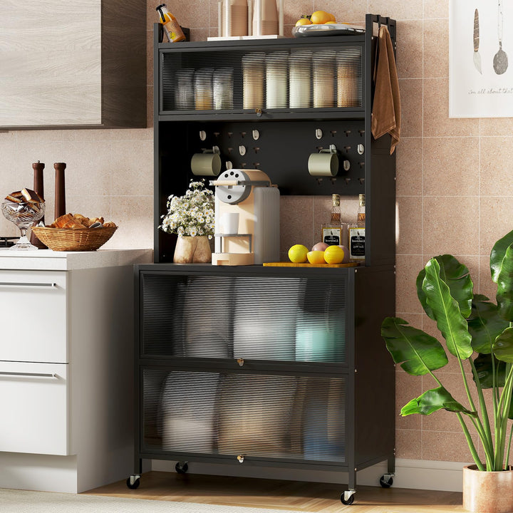 Giantex 5 Tier Rolling Kitchen Bakers Rack with Wheels