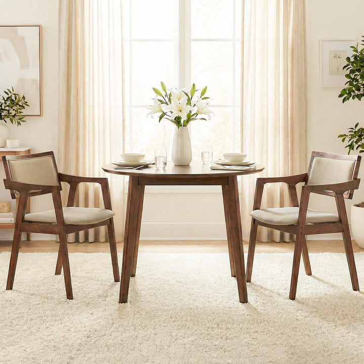 Giantex Rubber Wood Dining Chairs Set of 2/4
