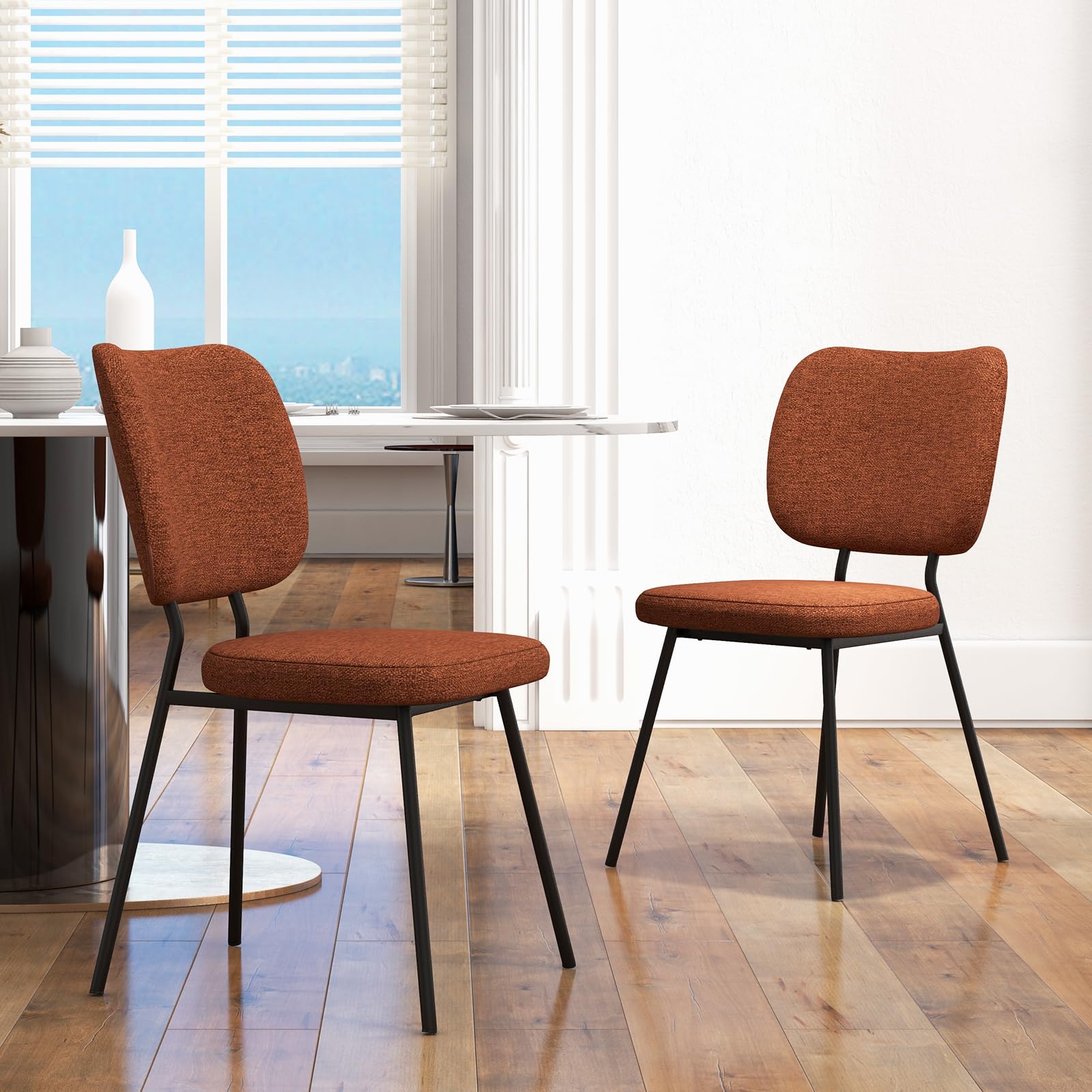 Modern Fabric Dining Chair Set of 2
