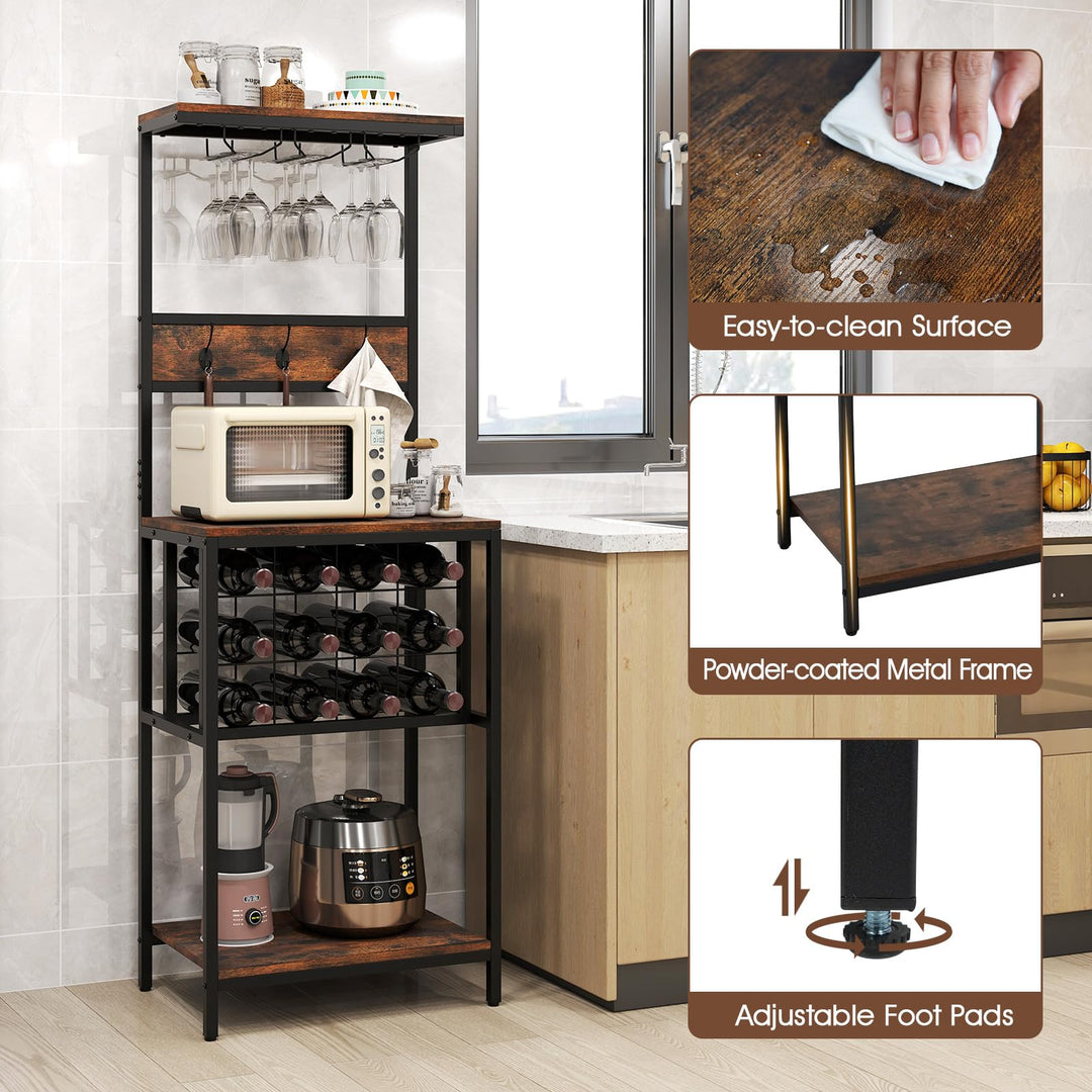 Giantex Tall Wine Rack Freestanding Floor