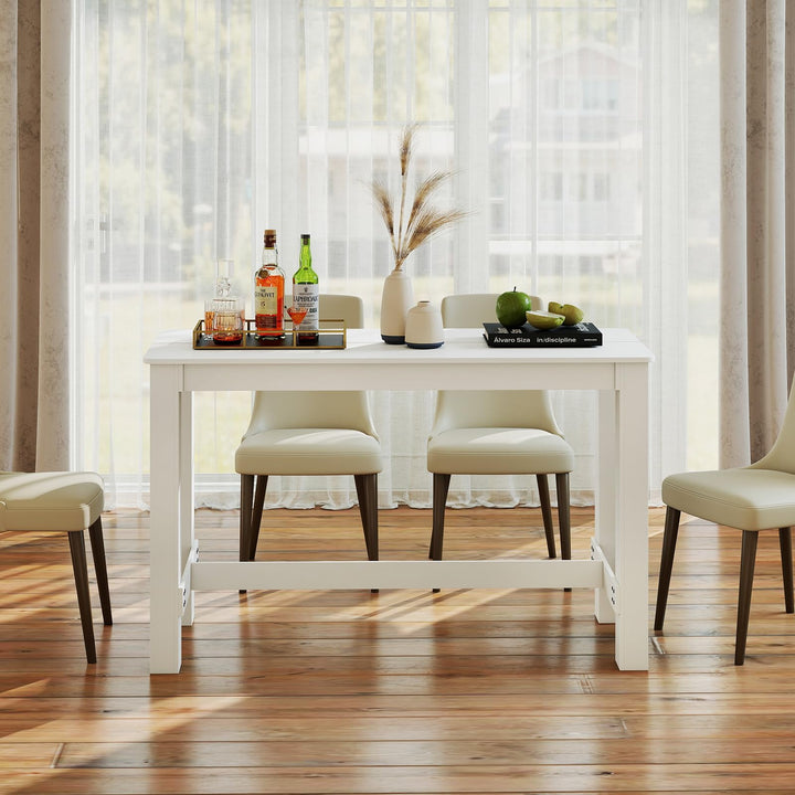 GIANTEX 55-Inches Wooden Dining Table for 4-6 People, Kitchen Table