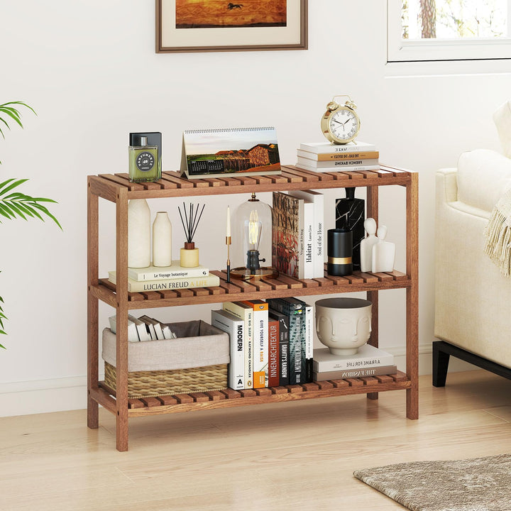 Giantex 3 Tier Wooden Bookshelf for Entryway Living Room Bedroom