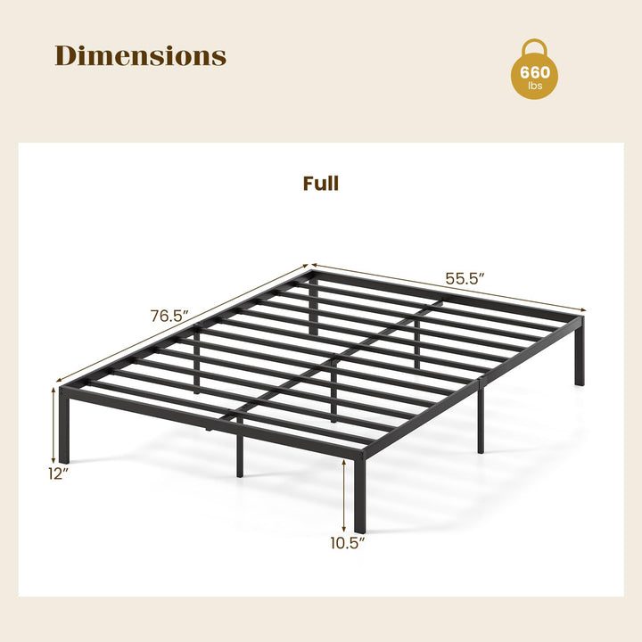 Giantex 12 Inch Metal Platform Bed Frame with Steel Slats Support