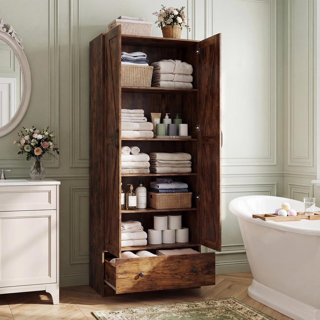 Giantex 72" Tall Kitchen Pantry Cabinet for Dining Room Living Room Bathroom