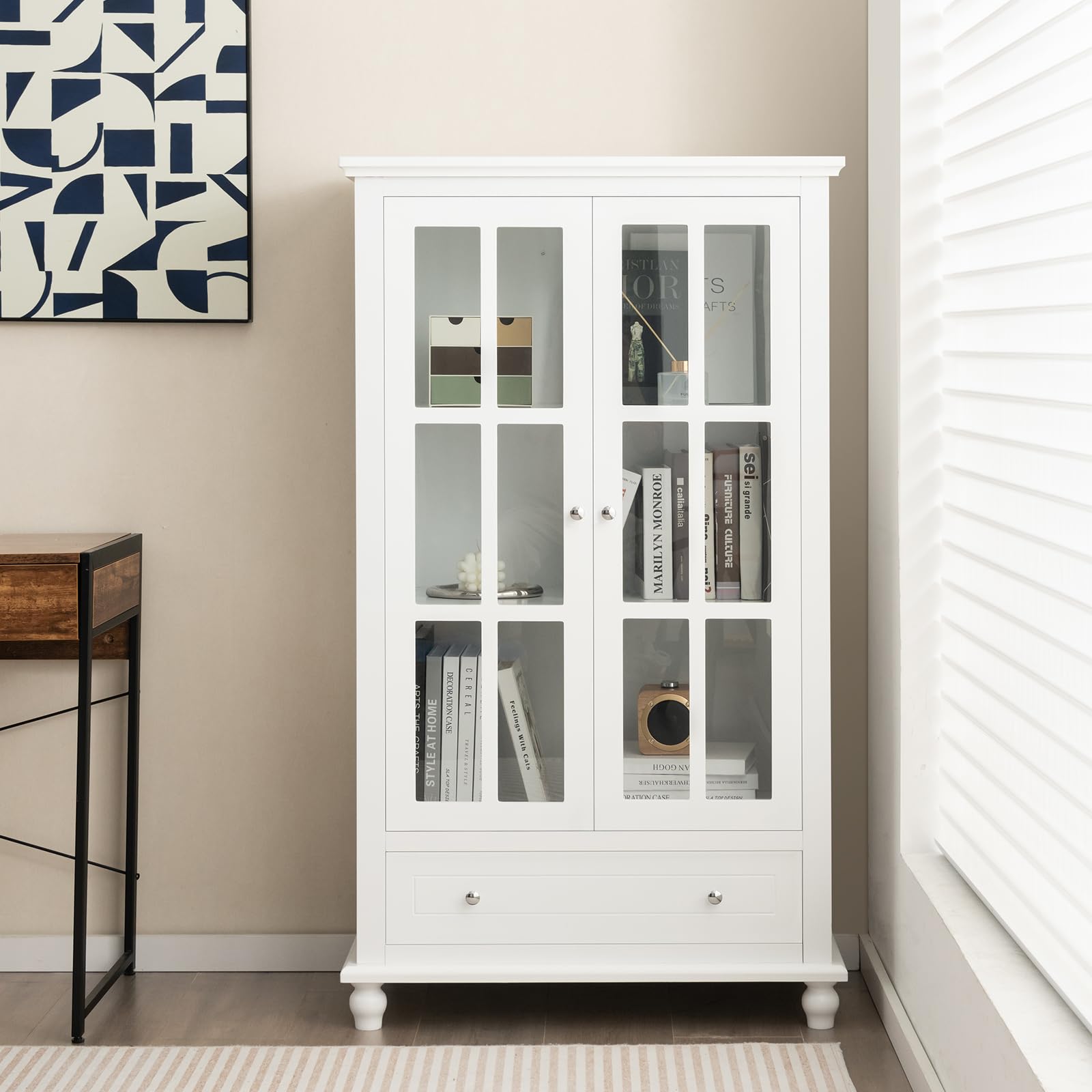 Giantex Storage Cabinet with Doors and Adjustable Shelves