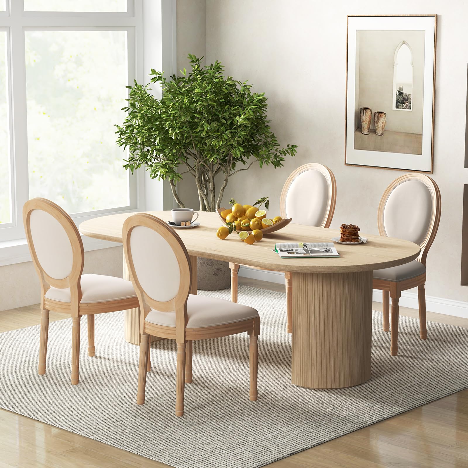 Giantex Wood Dining Chairs Set