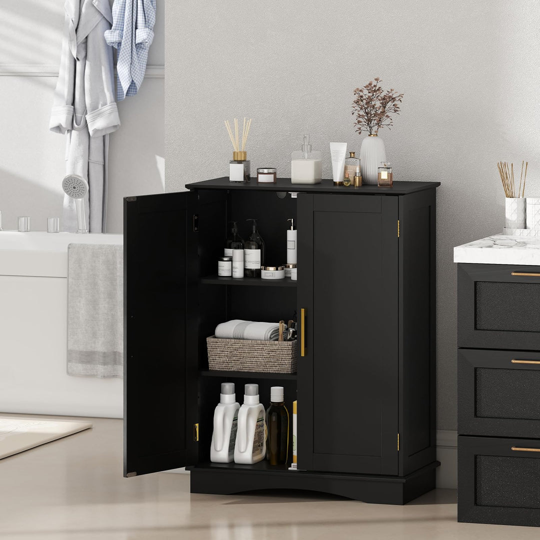 Giantex Bathroom Storage Cabinet Modern 31.5" Cupboard with Adjustable Shelves
