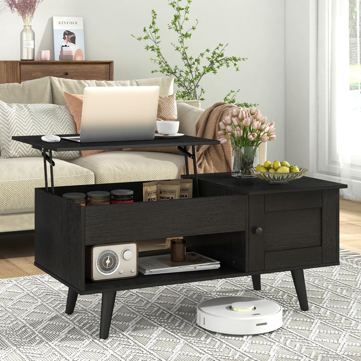 GIANTEX Lift Top Coffee Table with Hidden Compartment