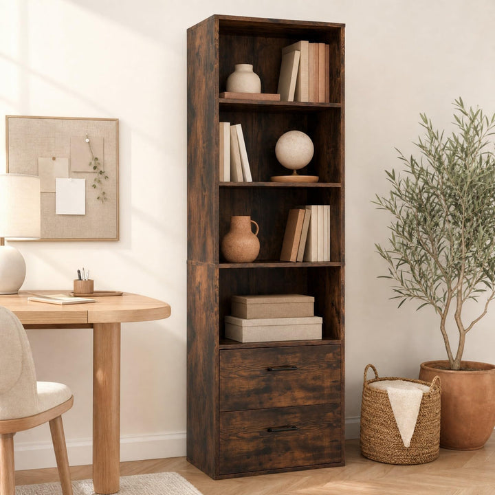 Giantex 74" Tall 4-Tier Bookcase