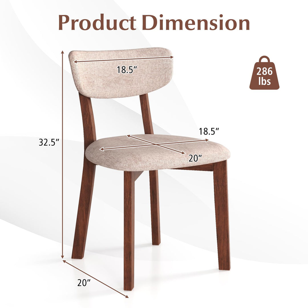 Giantex Wooded Dining Chairs Set of 2/4 for Living Room Restaurant