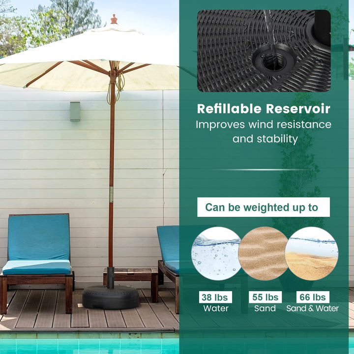 Giantex Fillable Umbrella Base, 18 inch Umbrella Stand Water and Sand Filled