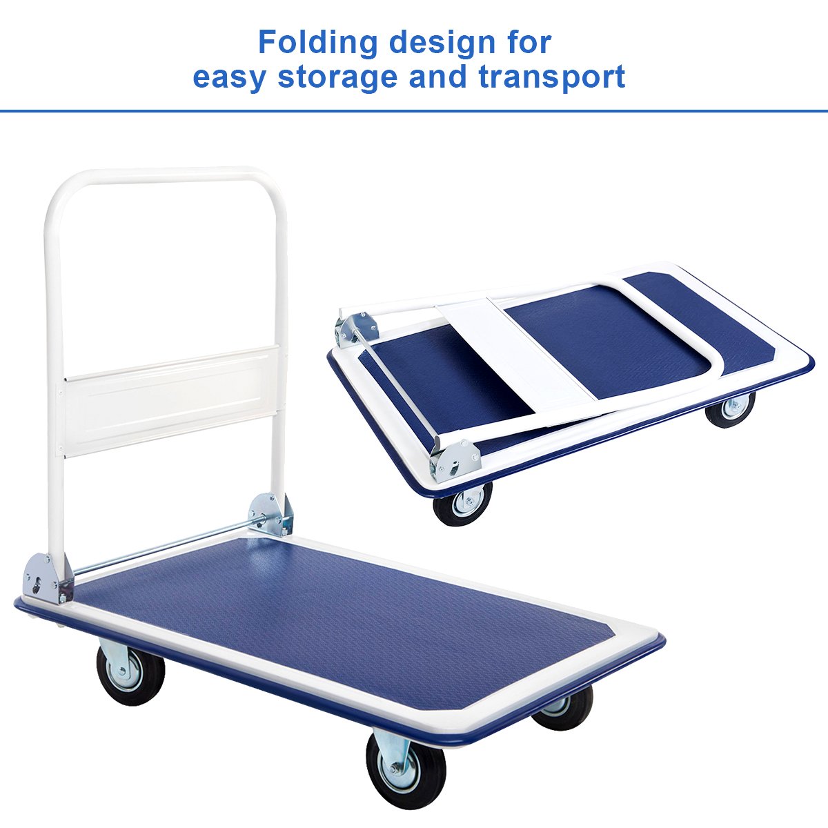 5 660lbs Platform Cart Dolly - Giantex