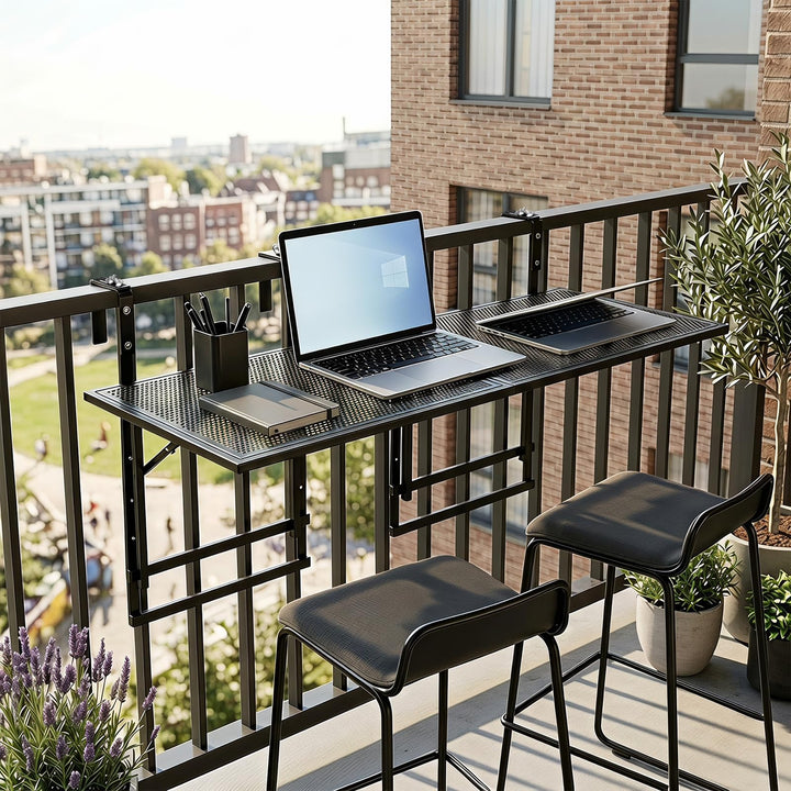 Giantex 48" Balcony Railing Table for Patio &amp; Deck
