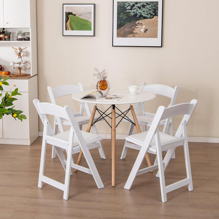Giantex Folding Chairs with Padded Seat, All-Weather Resin Frame