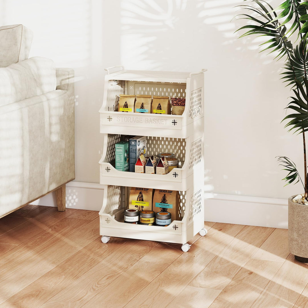 Giantex 4-Tier Rolling Laundry Cart with Wheels