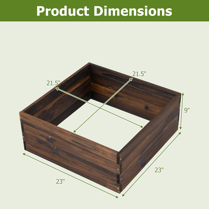 Giantex 23" x 23" Square Wooden Raised Garden Bed (1/2)