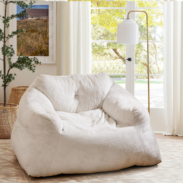 Giantex Bean Bag Chair for Adults Teens Plush Lazy Sofa with Ultra-Soft Velvet Cover & Non-Slip Bottom