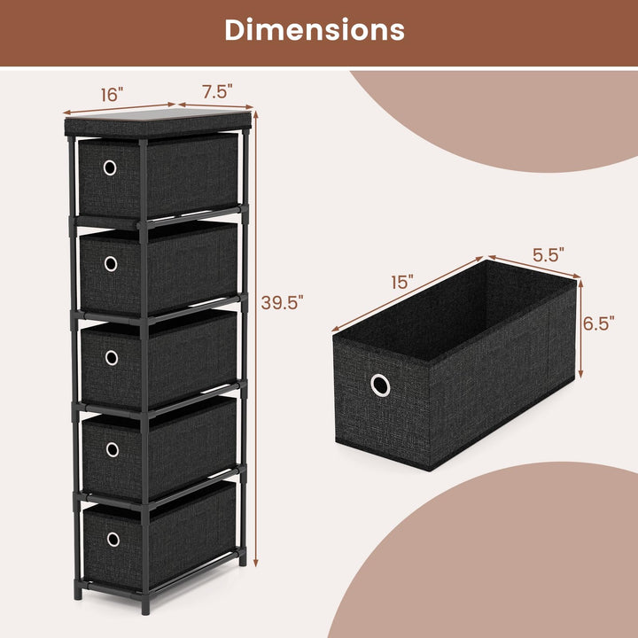 Giantex Dresser with 5 Drawers for Living Room