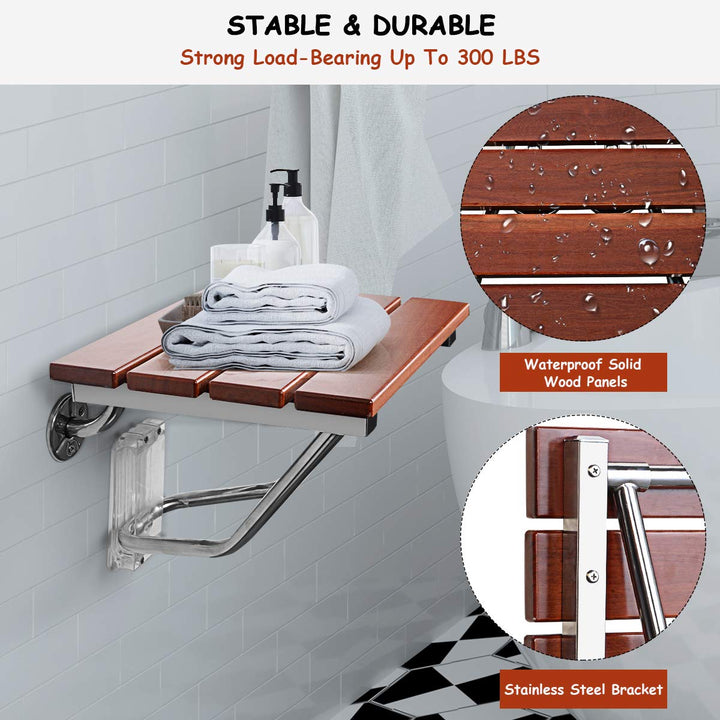 15" Folding Shower Seat Bench300lb Capacity for Senior