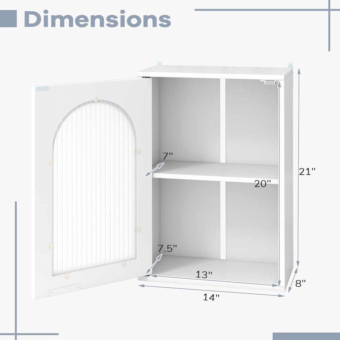 Giantex Wall Mounted Bathroom Cabinet Display Storage Medicine Cabinet
