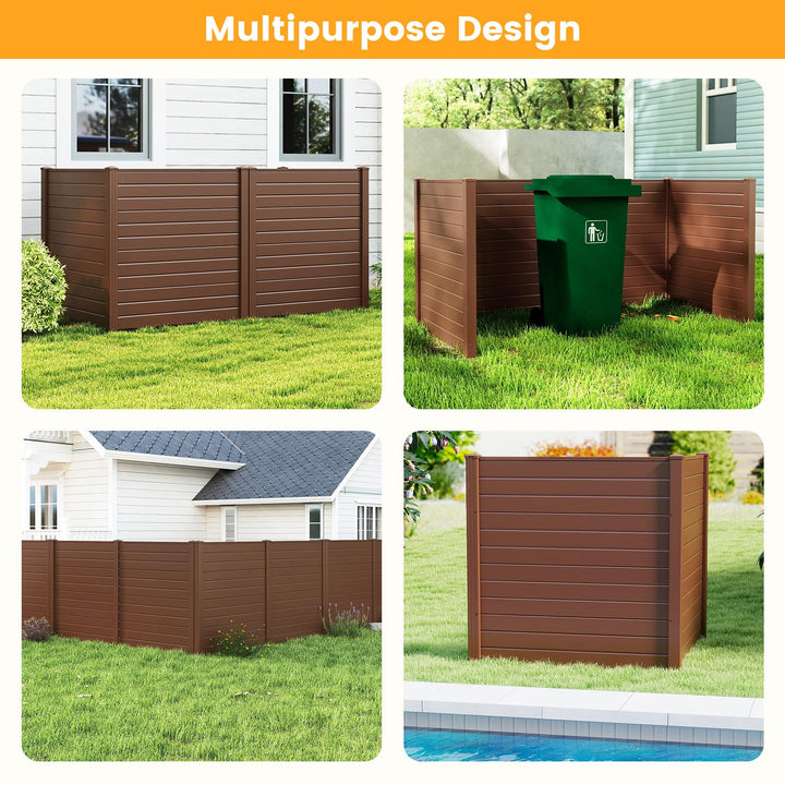 Giantex Air Conditioner Fence 2/4 Panels - 48''W x 48''H Outdoor Privacy Screen with Upgraded Metal Stakes