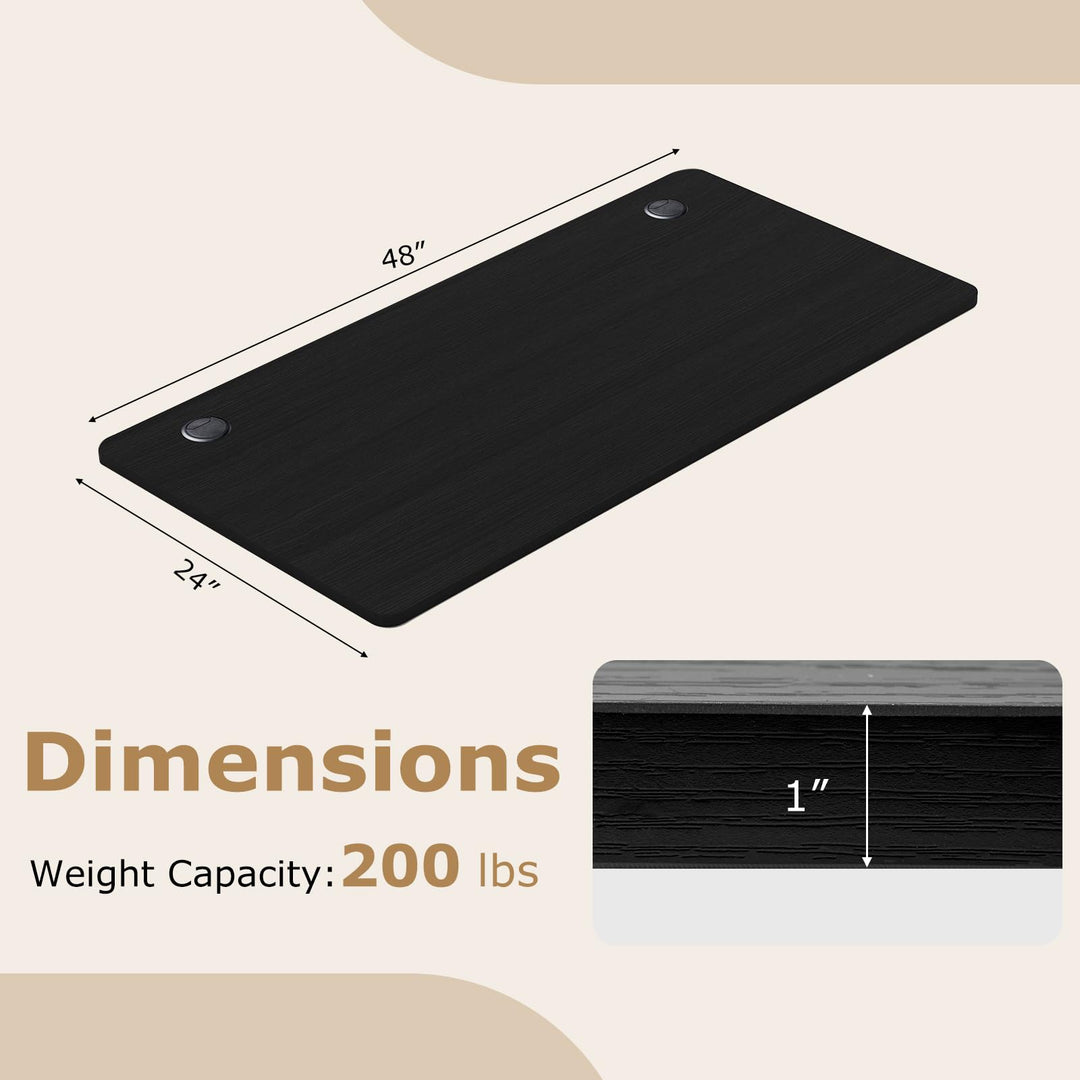 Giantex 48 x 24 inch Solid Universal Wood Table Top Rectangular Countertop Tabletop