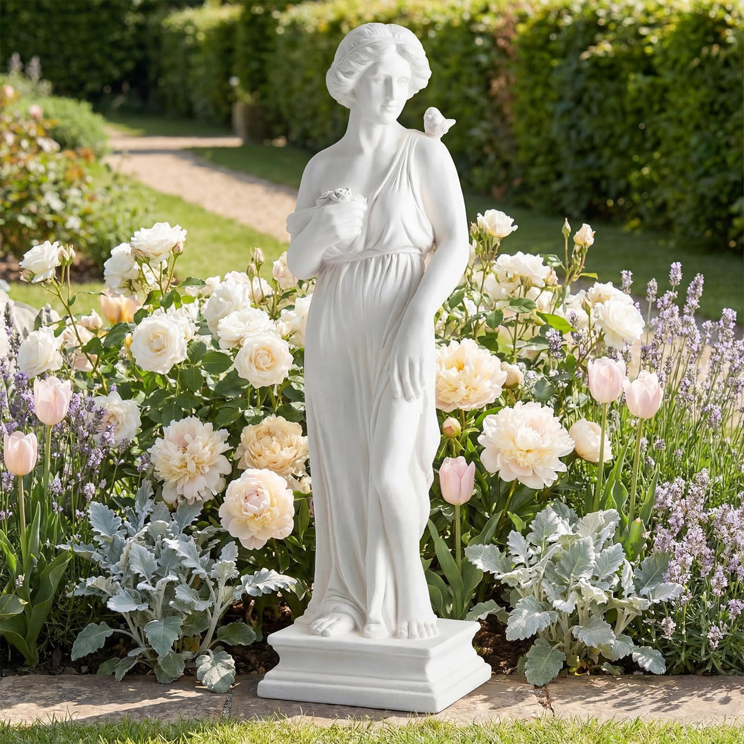 Giantex 31.5" Greek Goddess Statue with Bird