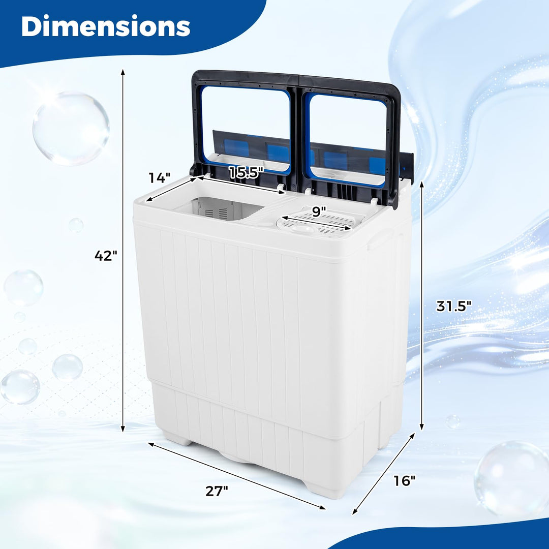 Giantex Portable Washing Machine with 18 LBS Washer and 8 LBS Spinner Combo
