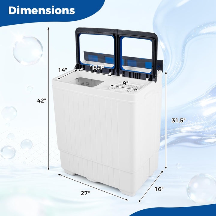 Giantex Portable Washing Machine with 18 LBS Washer and 8 LBS Spinner Combo