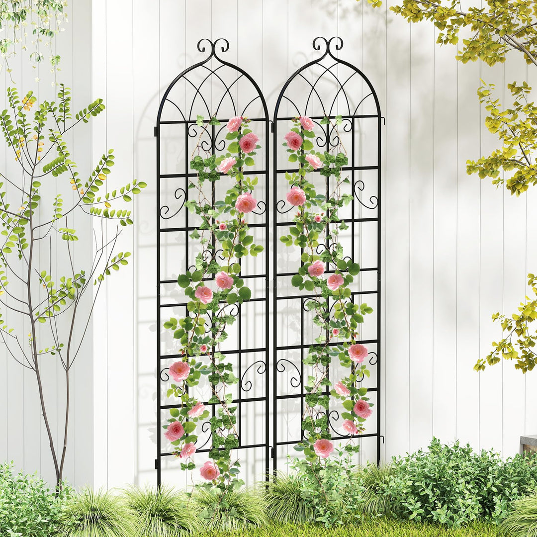 Giantex 2/4 Packs 71"x20"/86"x20" Metal Garden Trellis for Outdoor Climbing Plants