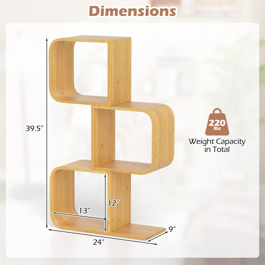Giantex S Shaped Bookcase