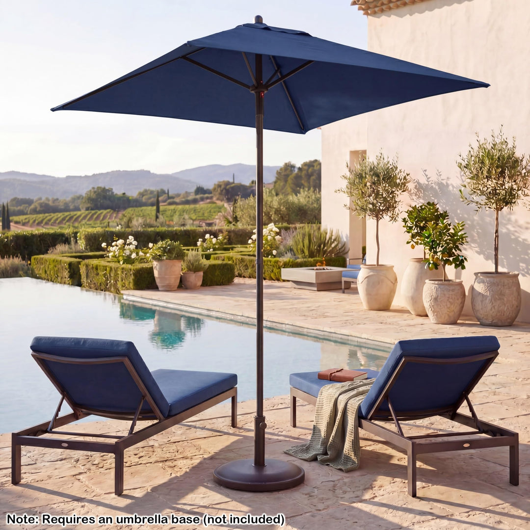 Giantex Square Patio Umbrella with Push Bottom Tilt &amp; 4 Sturdy Ribs
