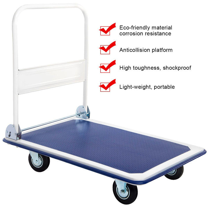 5 660lbs Platform Cart Dolly - Giantex