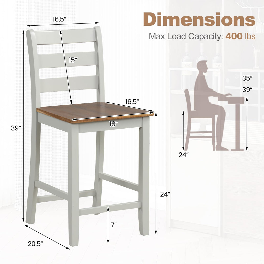 Giantex Counter Height Bar Stools Set