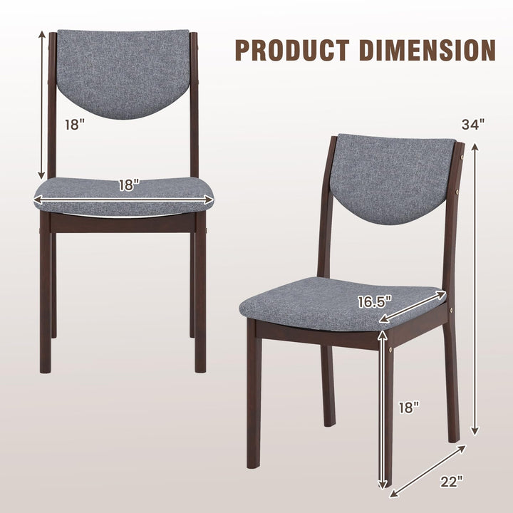 Giantex Wood Dining Chair, Wooden Kitchen Chairs with Rubber Wood Frame
