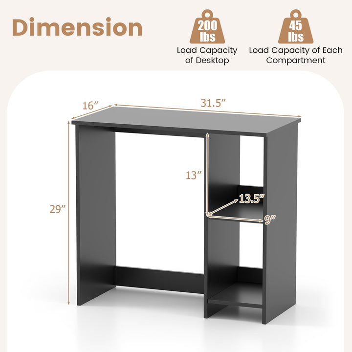 Giantex 31.5 Inch Home Office Computer Desk with Shelves