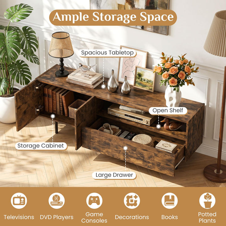 Giantex Wooden TV Stand for TVs up to 70" with Storage Cabinet
