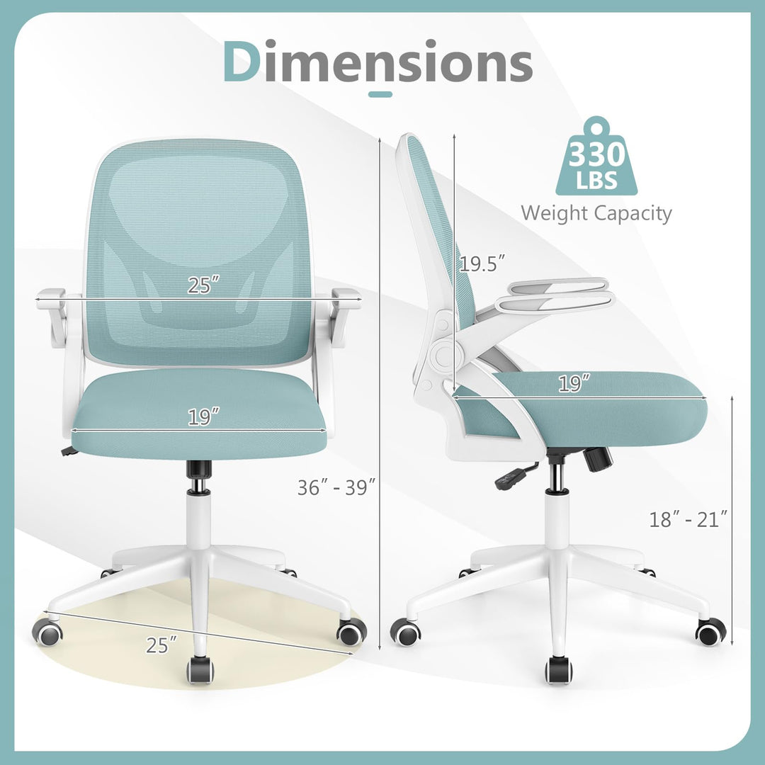 Giantex Ergonomic Desk Chair with Flip-up Arms & Lumbar Support