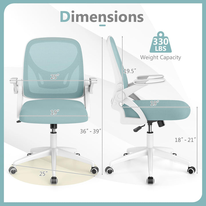 Giantex Ergonomic Desk Chair with Flip-up Arms & Lumbar Support
