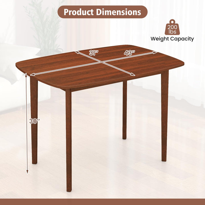 Giantex 43" x 31" Dining Table with Rubber Wood Legs
