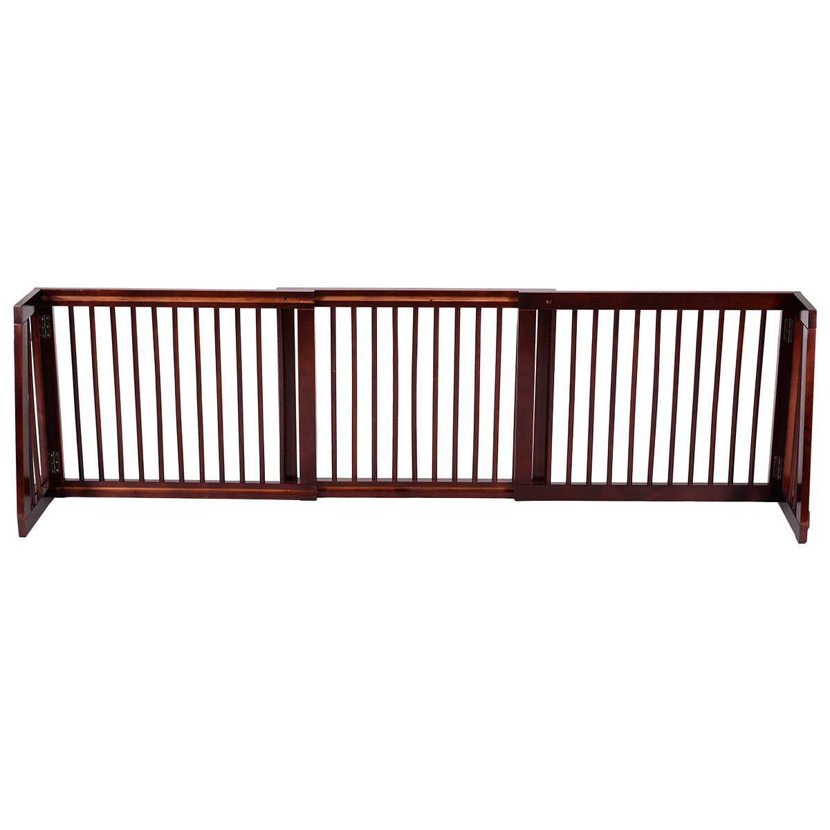 Adjustable Freestanding Pet Gate Step Over Fence - Giantex