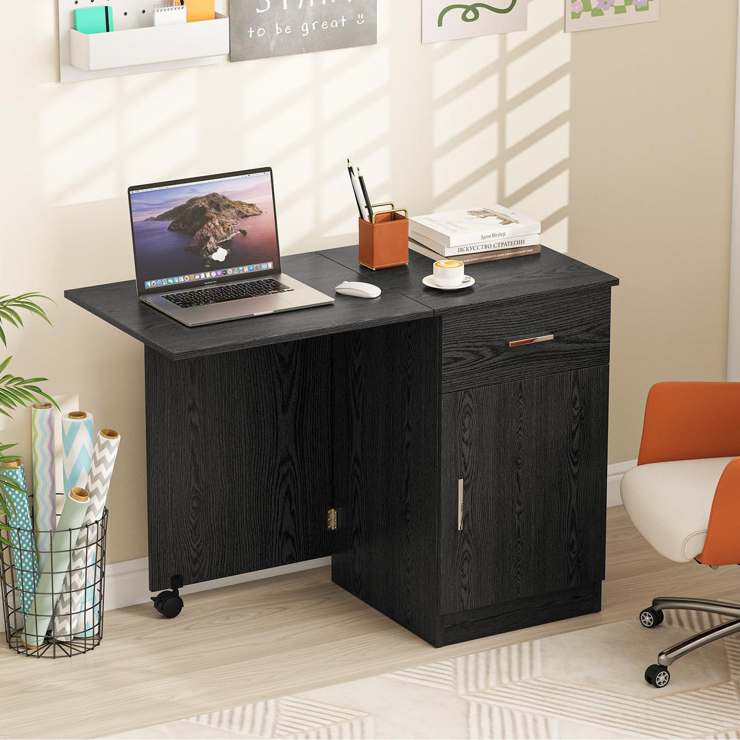 Giantex Folding Computer Desk with Drawer