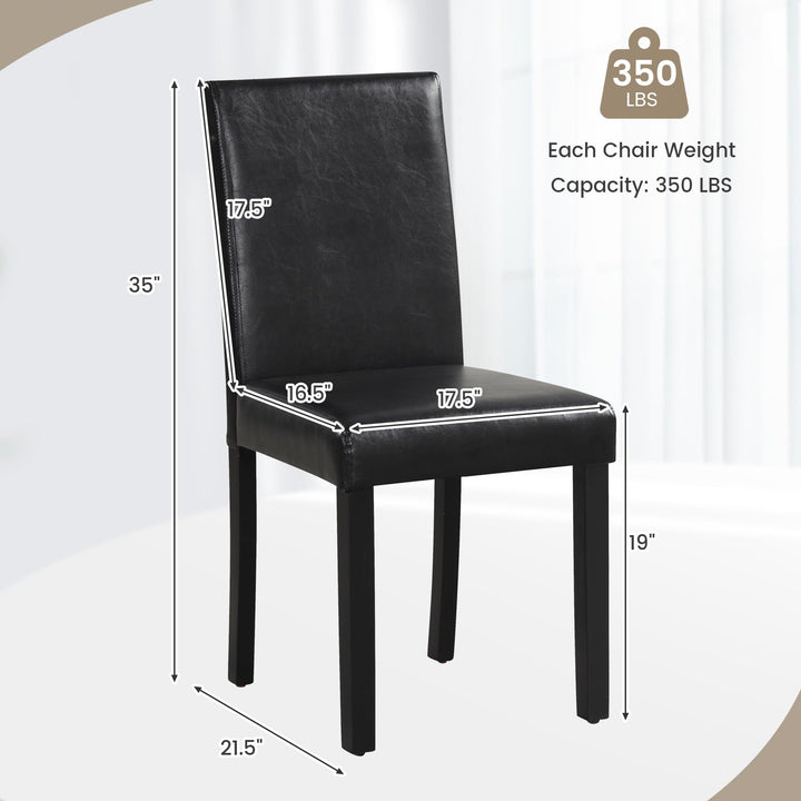 Giantex Dining Chairs Set of 4, Upholstered Kitchen Dinette Chairs