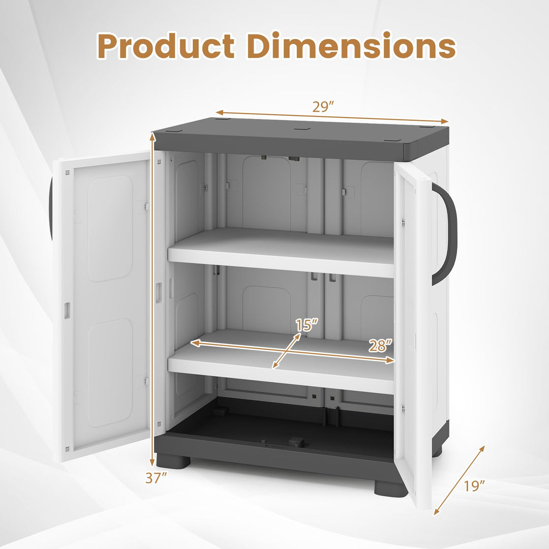 Giantex Storage Cabinet with 2 Doors and Adjustable Shelves