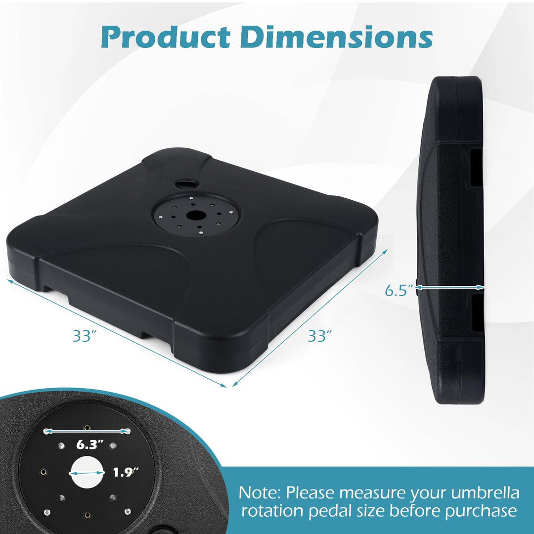 Giantex Cantilever Umbrella Base | 242 lbs Fillable Offset Patio Umbrella Stand